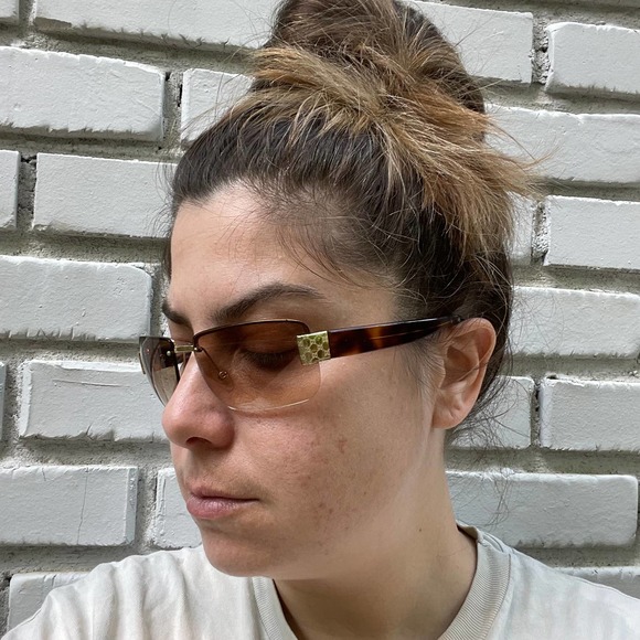 Gucci Accessories - Gucci GG Sunglasses 1798/S Tortoise Brown Gradient Rimless Logo Chic With Case